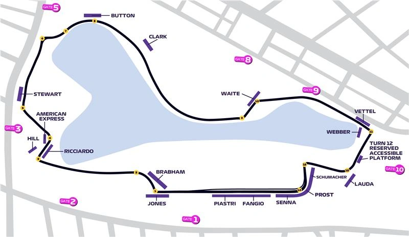 Albert Park Circuit map