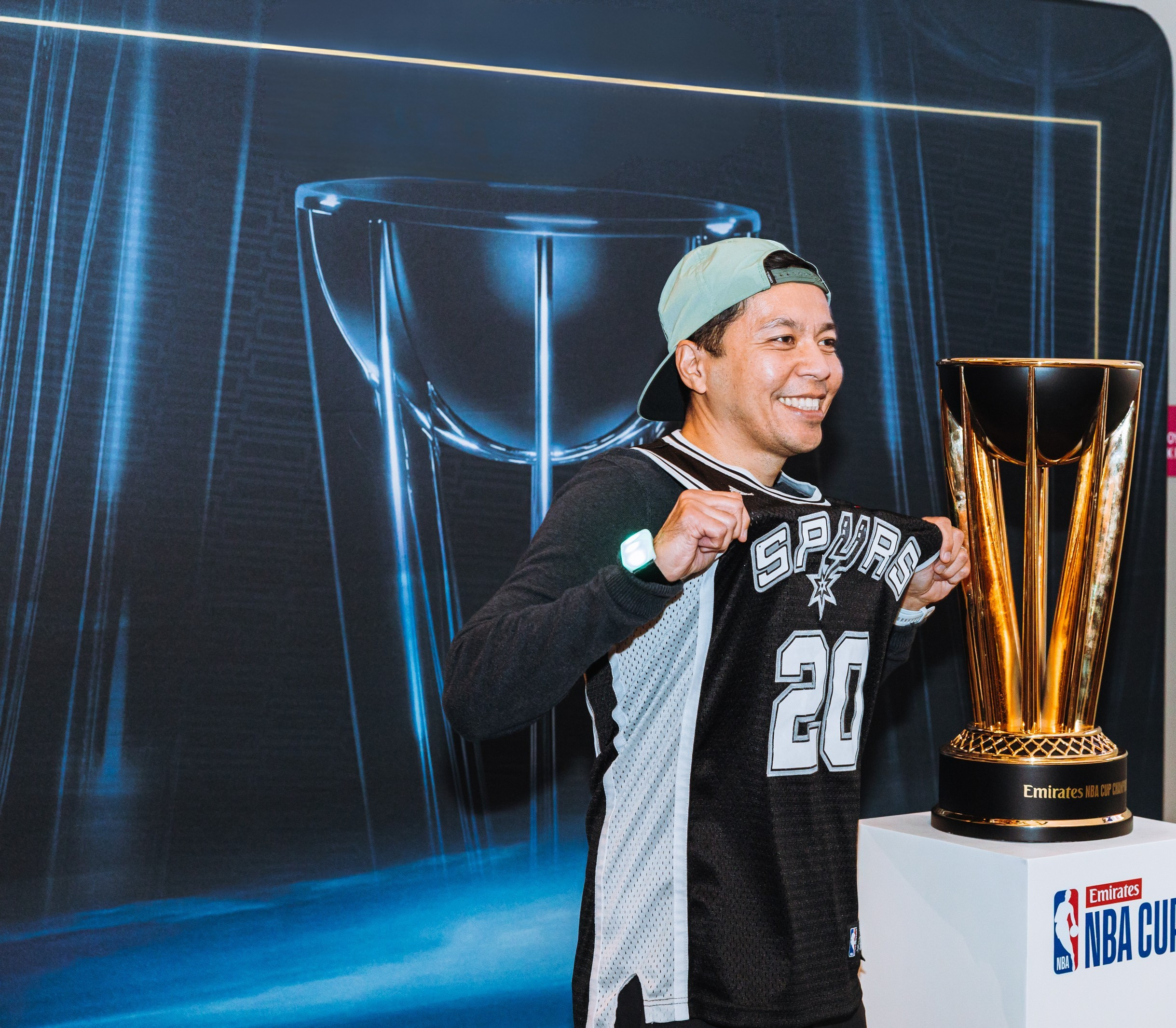 Emirates NBA Cup Trophy Photo Op Image