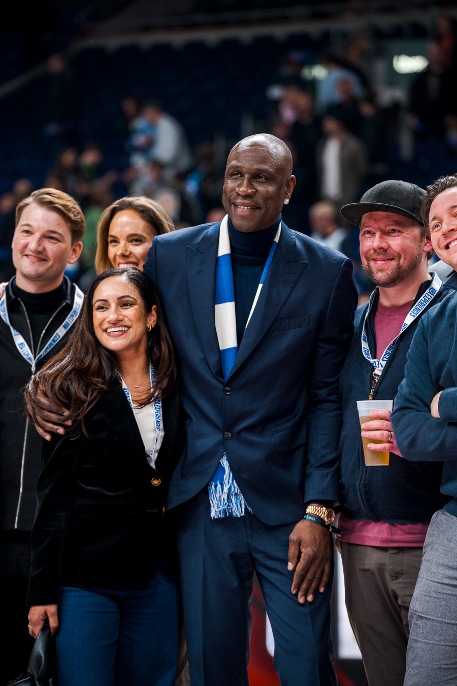 On Court Photo w/ NBA Legend Image