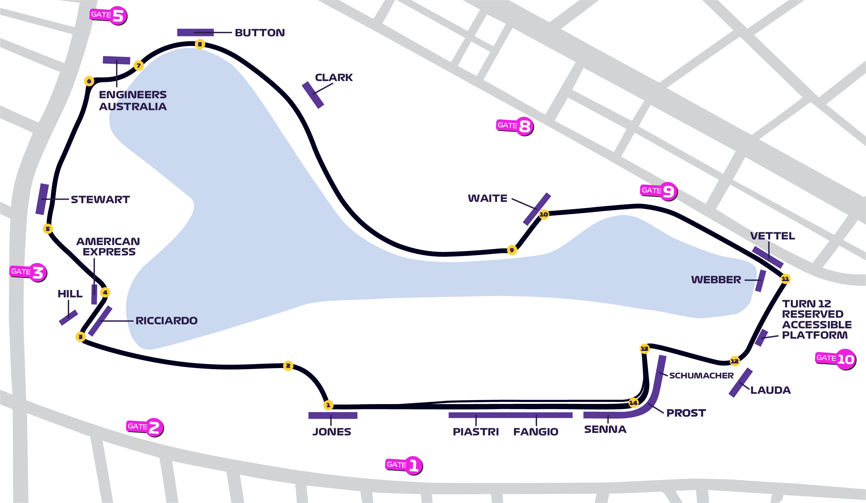 Albert Park Circuit Map