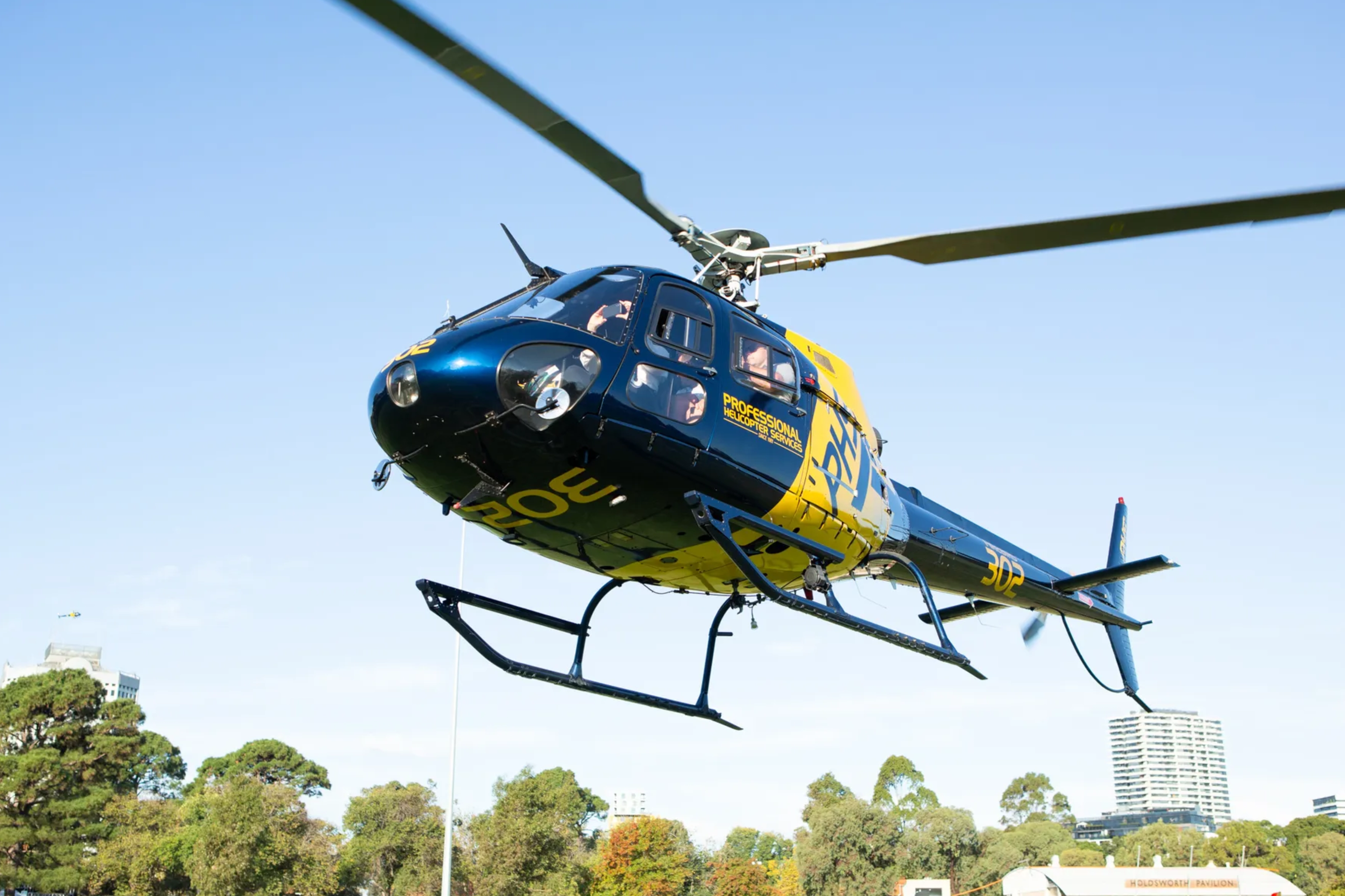 Helicopter joy flight over Albert Park and Melbourne