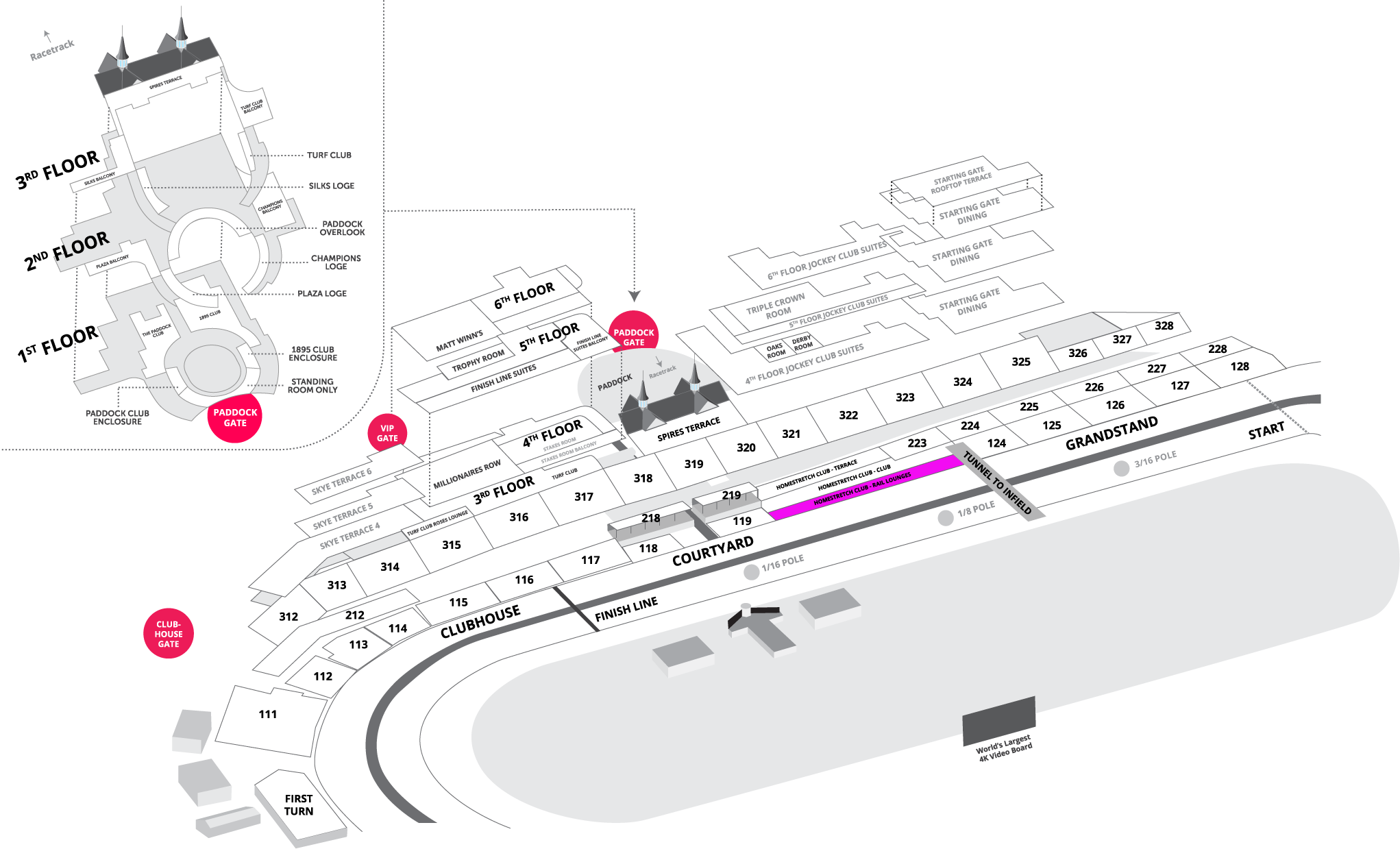 2024 Kentucky Derby Tickets Homestretch Club Rail Lounges of 10